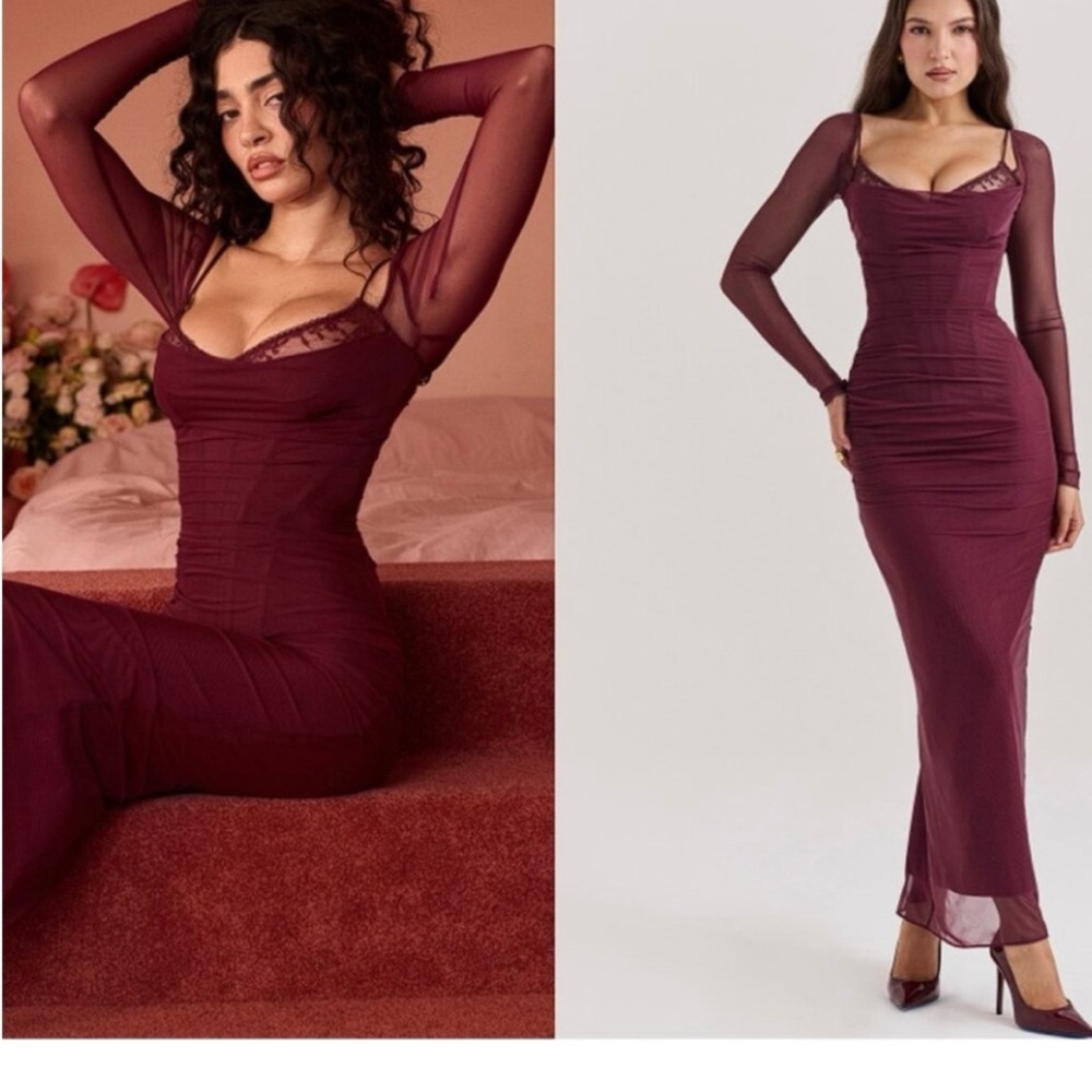 House of CB Katarina long sleeve corset dress